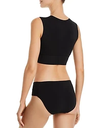Ava Solid Twist-Front Bikini Bottom