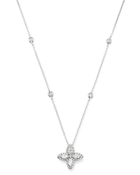 Bloomingdale's Fine Collection Diamond Marquis Flower Pendant Necklace