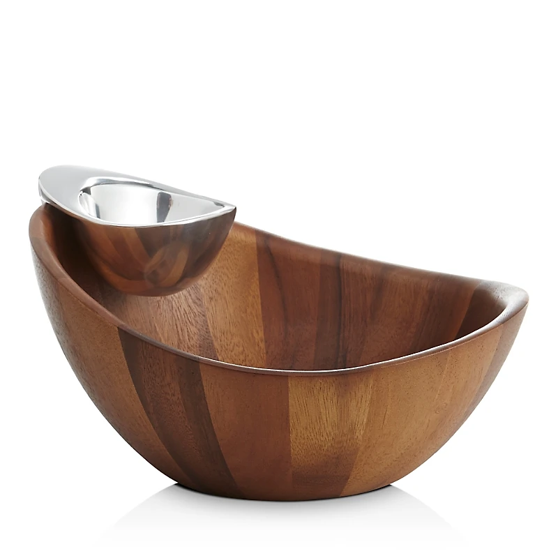 Nambe Harmony Chip & Dip Bowl Set