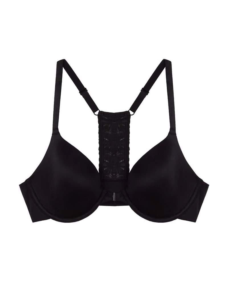 Future Foundation Lace-Racerback Front-Close Contour Bra