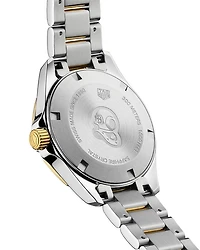 Aquaracer Quartz Ladies' Mother of Pearl Steel & 18K Yellow Gold Coating Watch, 32mm