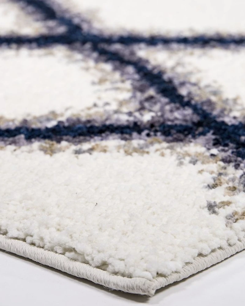 Orian Cotton Tail Line Trellis Area Rug