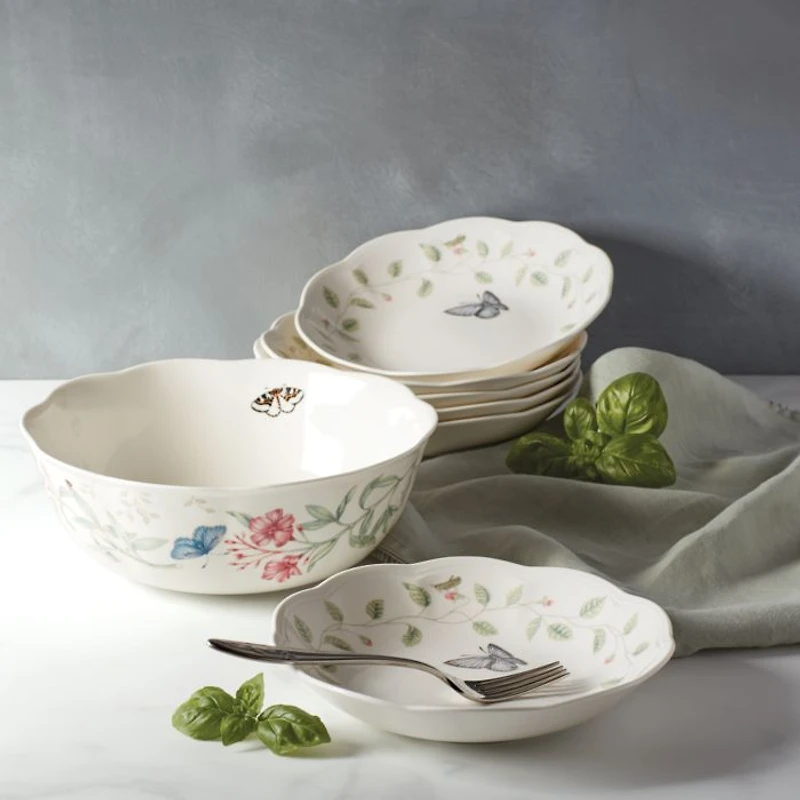 Butterfly Meadow 7-Piece Pasta/Salad Set