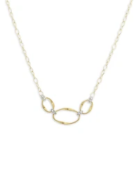 Marco Bicego 18K Yellow Gold Onde Diamond Three Station Necklace, 16.5