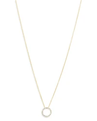 Diamond Circle Pendant Necklace in 14K Yellow Gold