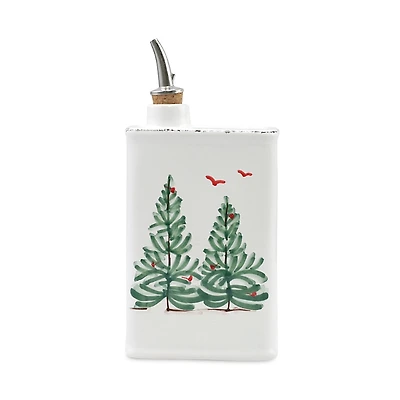 Vietri Lastra Holiday Olive Oil Can