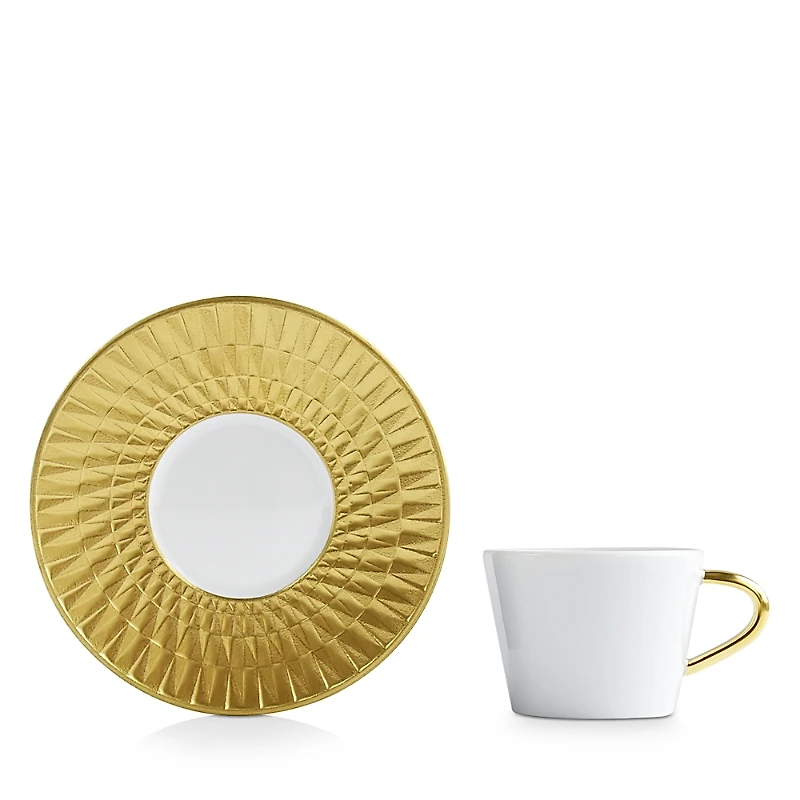 Bernardaud Twist Gold Espresso Saucer - Exclusive