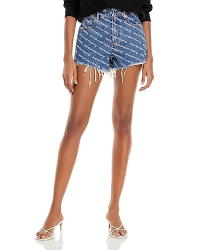 alexanderwang. t Bite Logo Cutoff Jean Shorts