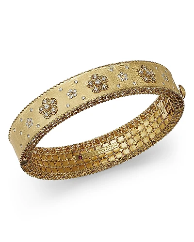 Roberto Coin 18K Yellow Gold Daisy Lux Diamond Bangle Bracelet - Exclusive