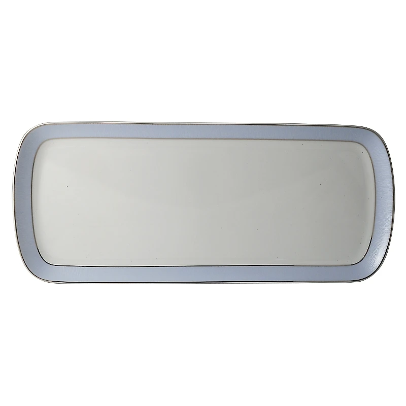 Bernardaud Dune Blue Rectangular Cake Platter