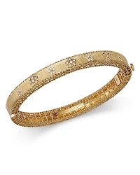 Roberto Coin 18K Yellow Gold Diamond Daisy Bangle Bracelet - Exclusive