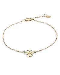 Moon & Meadow 14K Yellow Gold Dog Paw Chain Bracelet