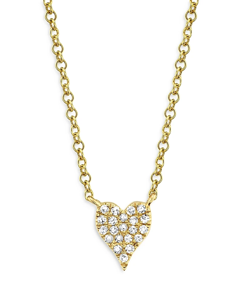 Moon & Meadow 14K Yellow Gold Diamond Heart Pendant Necklace - Exclusive