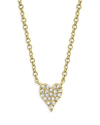 Moon & Meadow 14K Yellow Gold Diamond Heart Pendant Necklace - Exclusive