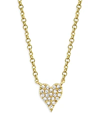 Moon & Meadow 14K Yellow Gold Diamond Heart Pendant Necklace - Exclusive