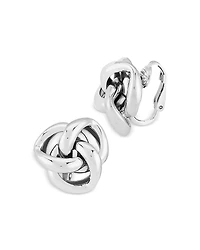 Bloomingdale's Fine Collection Sterling Silver Knot Clip-On Stud Earrings