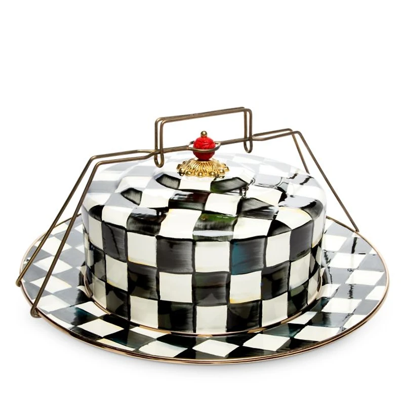 Courtly Check Enamel Cake Carrier