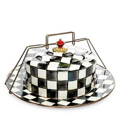 Courtly Check Enamel Cake Carrier