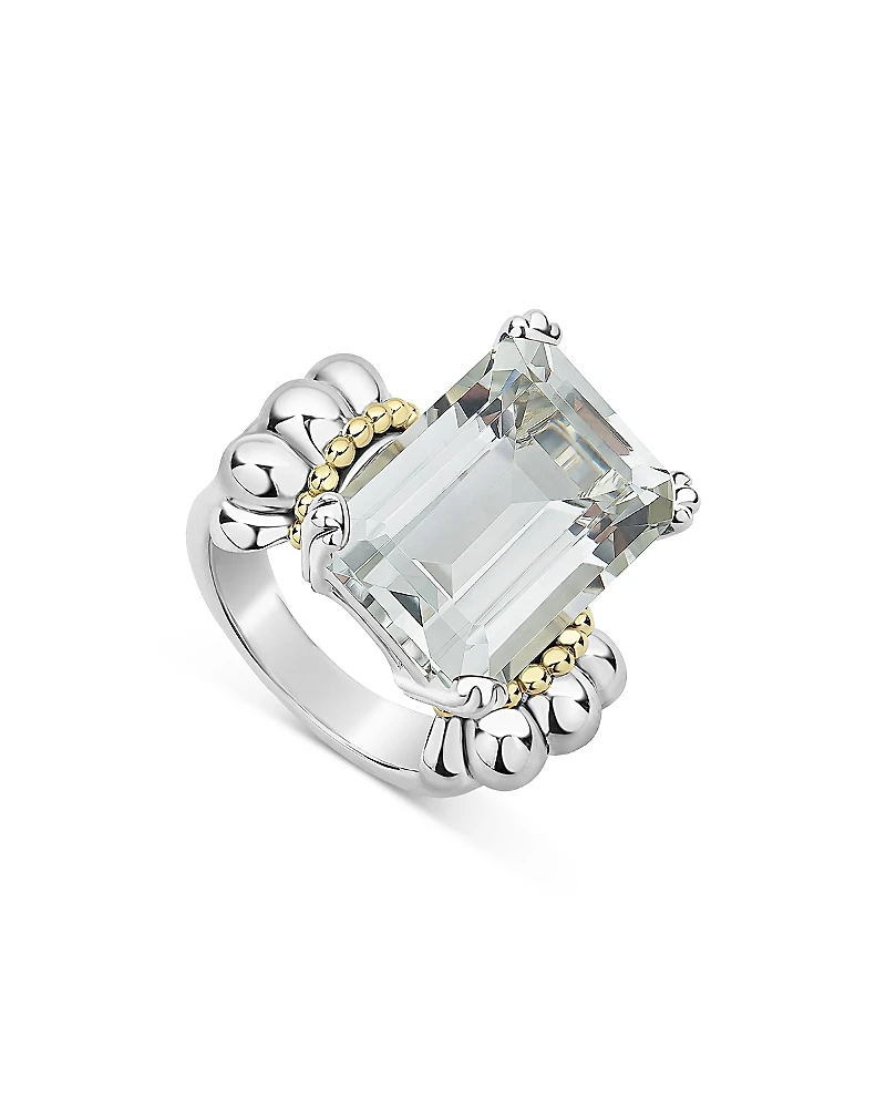 Lagos Sterling Silver & 18K Yellow Gold Glacier White Topaz Ring
