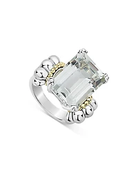 Lagos Sterling Silver & 18K Yellow Gold Glacier White Topaz Ring