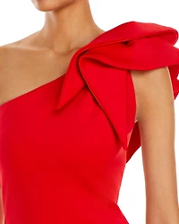 One-Shoulder Scuba Gown - Exclusive