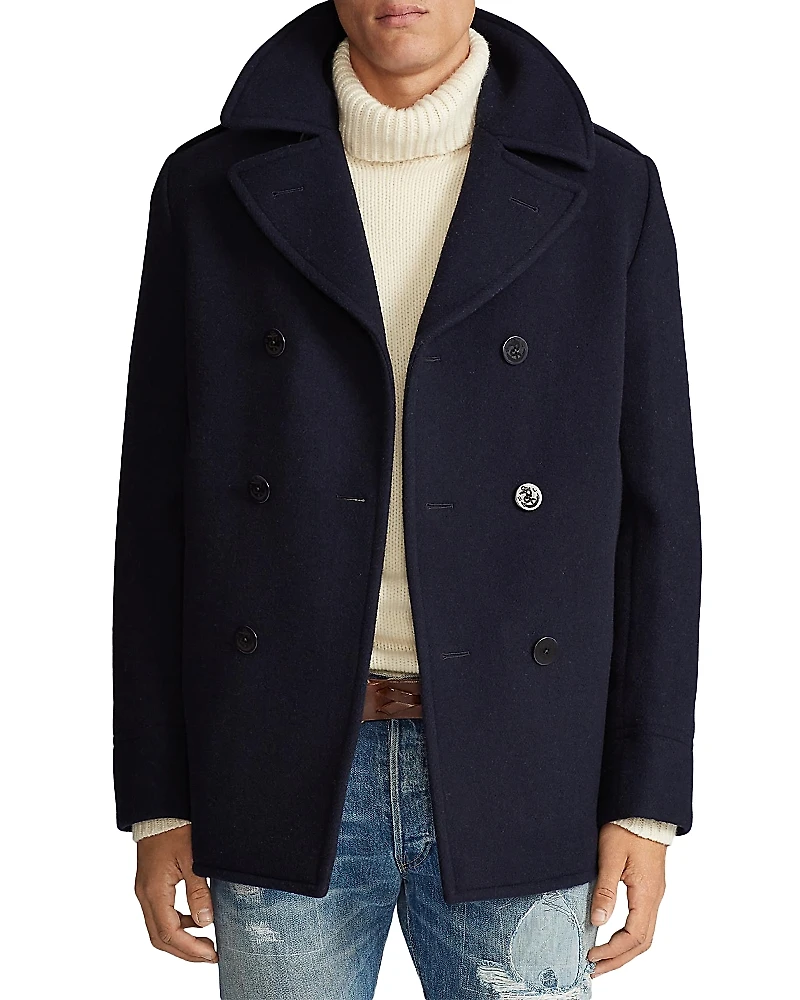 Polo Ralph Lauren Melton Wool Blend Peacoat