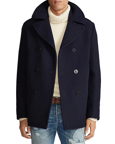Polo Ralph Lauren Melton Wool Blend Peacoat
