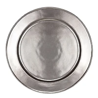 Pewter Stoneware Round Charger