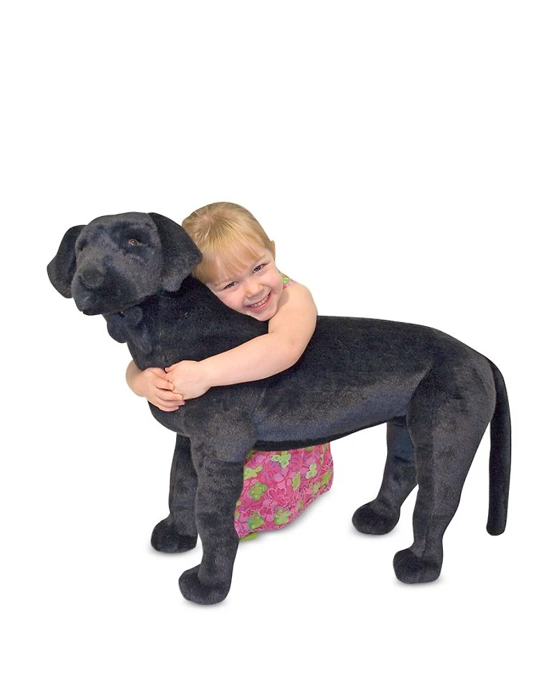 Giant Black Lab Lifelike Stuffed Animal Dog - Ages 3+