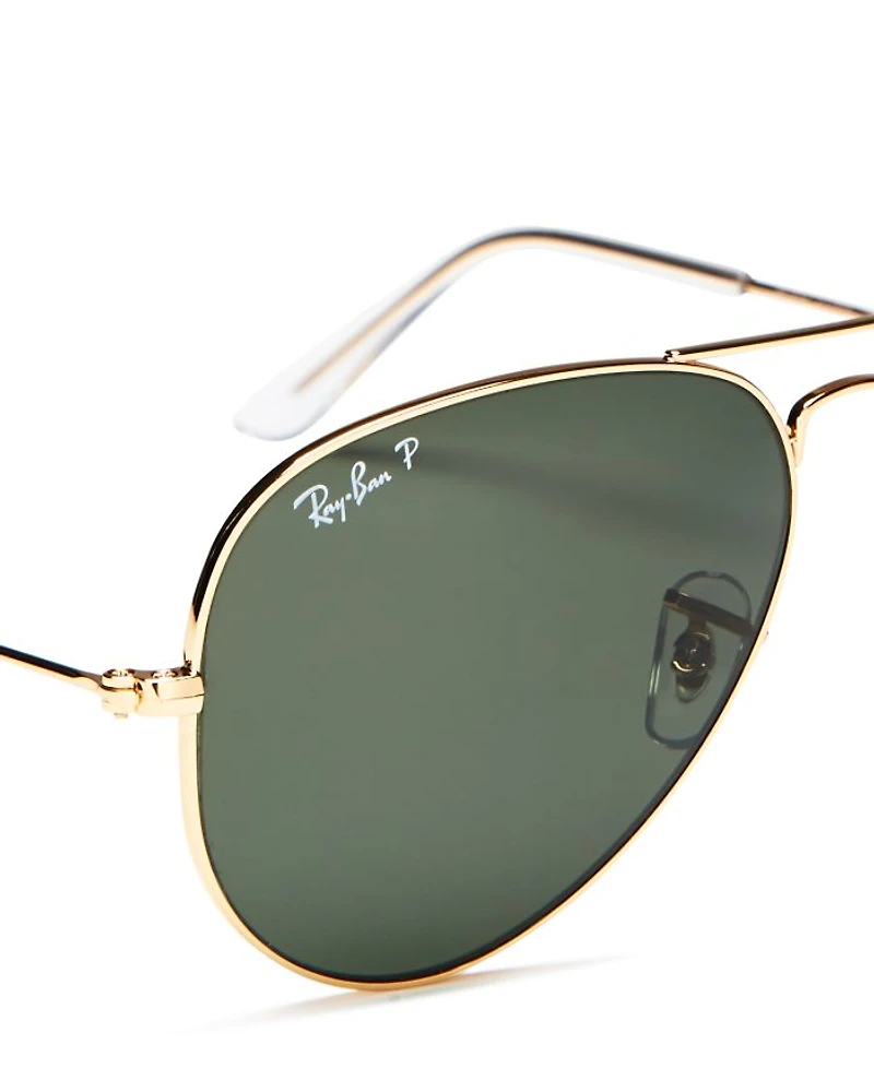 Unisex Polarized Brow Bar Aviator Sunglasses