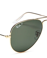 Unisex Polarized Brow Bar Aviator Sunglasses