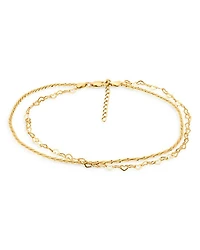 Heart Link & Rope Chain Anklet - Exclusive