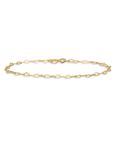 Aqua Heart Link Chain Bracelet - Exclusive