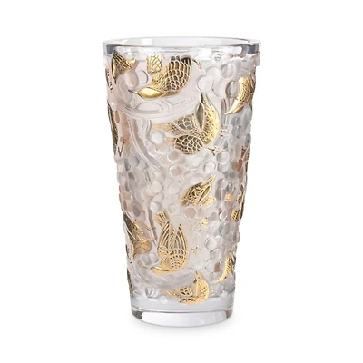 Merles & Raisins Large Gold Stamped Vase, Numbered Edition