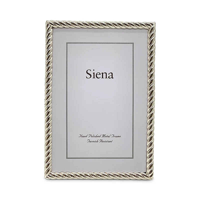 Siena Silver Rope 5 x 7 Picture Frame