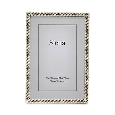 Siena Silver Rope 5 x 7 Picture Frame