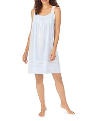 Eileen West Cotton Dobby Striped Chemise Nightgown
