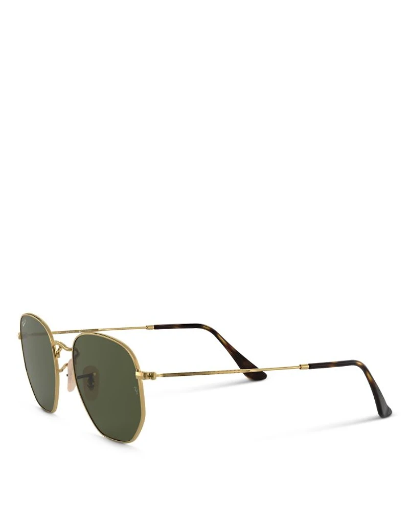 Icons Polarized Hexagonal Sunglasses, 51mm