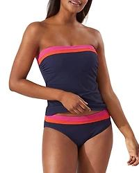 Island Cays Color Block Bandeau Tankini Top