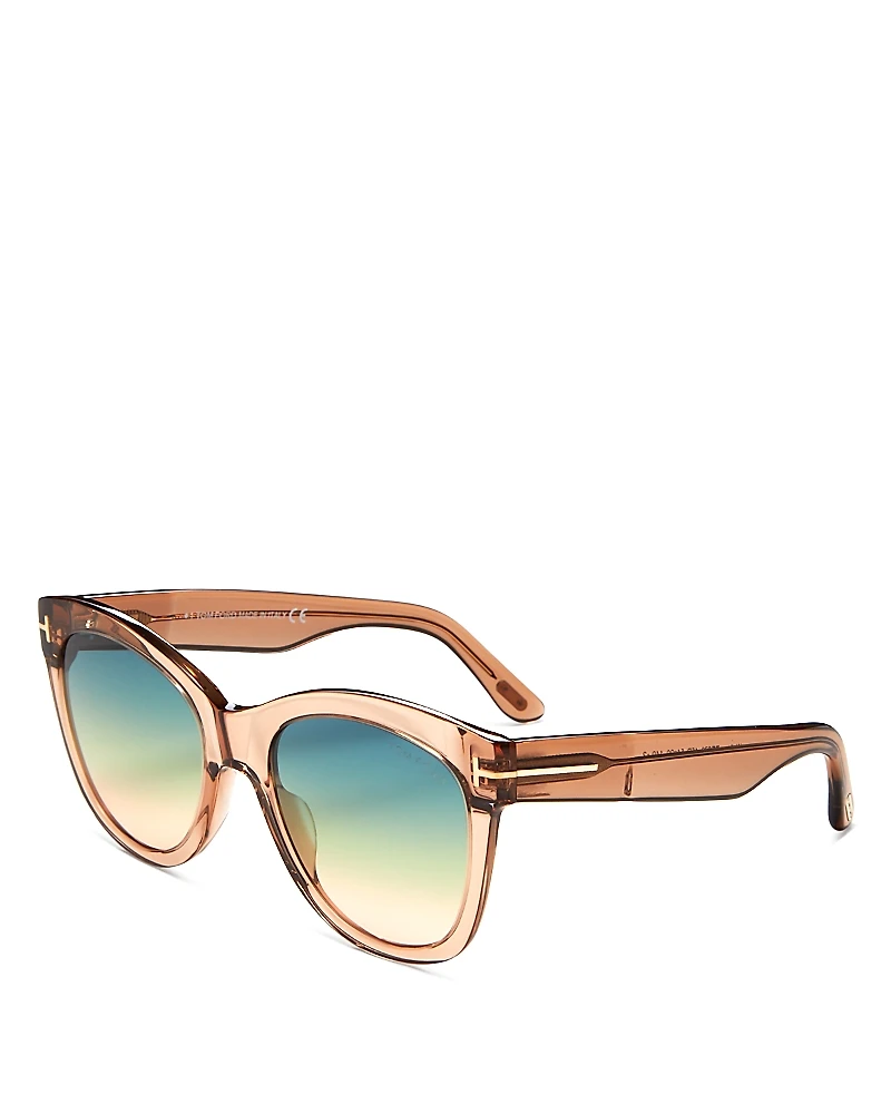 Tom Ford Wallace Cat Eye Sunglasses, 54mm