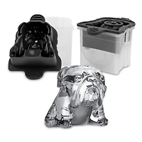 3D Novelty Ice Molds Bulldog, Set of 2