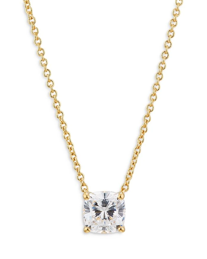 Modern Love Cushion Cut Pendant Necklace, 16"-18"