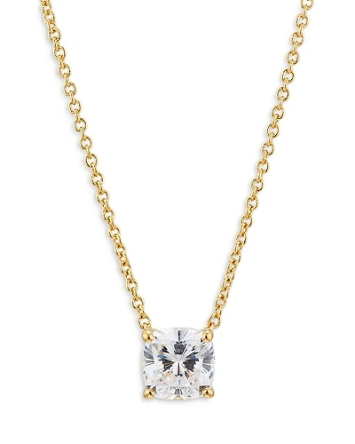 Modern Love Cushion Cut Pendant Necklace, 16"-18"