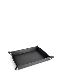 Large Leather Catchall Valet Tray
