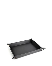 Royce New York Large Leather Catchall Valet Tray