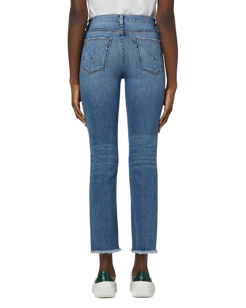 Nico Mid Rise Ankle Straight Jeans Seaglass