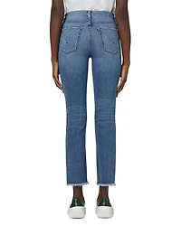 Nico Mid Rise Ankle Straight Jeans Seaglass