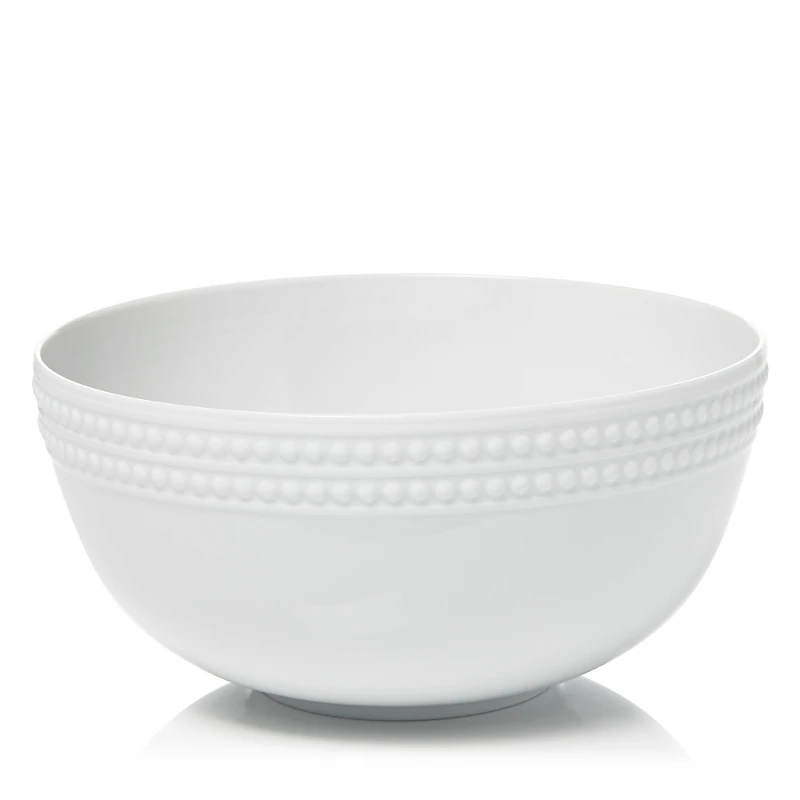L'Objet Perlee White Serving Bowl
