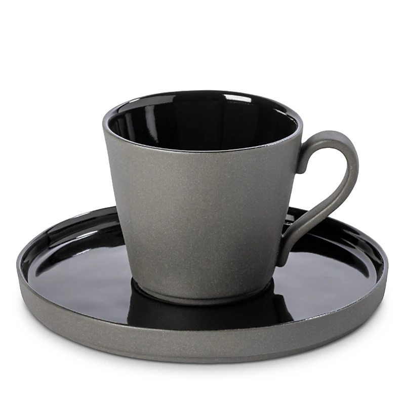Costa Nova Lagoa Eco Gris Tea Cup & Saucer