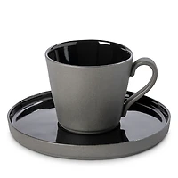 Costa Nova Lagoa Eco Gris Tea Cup & Saucer